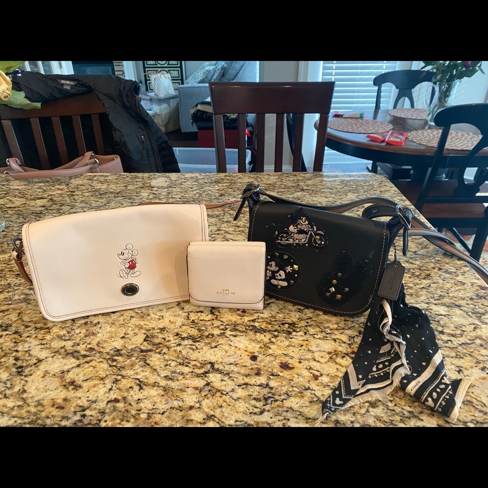Set of Coach Disney crossbody’s with wallet🦄